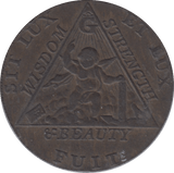 1790 HALFPENNY TOKEN PRINCE OF WALES ELECTED REF 313