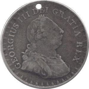 1811 SILVER 3 SHILLINGS TOKEN HOLED