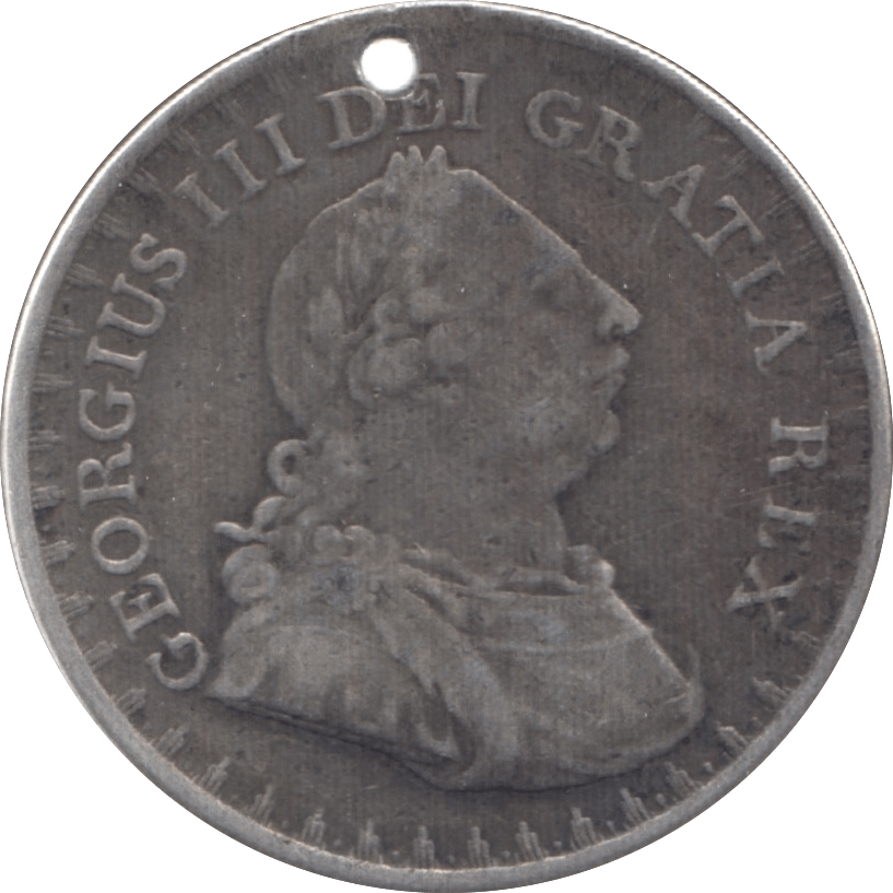 1811 SILVER 3 SHILLINGS TOKEN HOLED