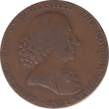 1790 HALFPENNY TOKEN MACCLESFIELD COPPER WORKS REF 318
