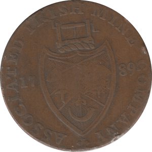 1789 HALFPENNY TOKEN IRISH MINE COMPANY REF 301