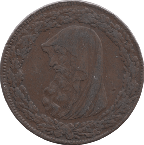 1787 PENNY TOKEN DRUID HEAD REF 325