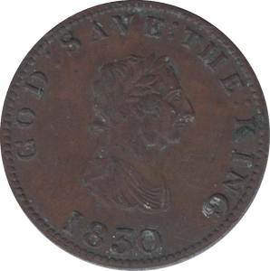 1830 HALFPENNY TOKEN PUBLICK ACCOMMODATION REF 319 - Token - Cambridgeshire Coins
