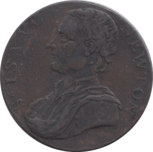 1793 HALFPENNY TOKEN SIR ISAAC NEWTON REF 315