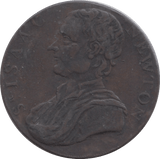 1793 HALFPENNY TOKEN SIR ISAAC NEWTON REF 315