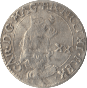 1625-1649 RARE SILVER SCOTTISH HAMMERED TWENTY PENCE CHARLES 1ST ( REF 126 )