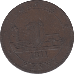 1811 PENNY TOKEN CORNISH ACCOMMODATION OF THE COUNTY REF 328