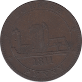 1811 PENNY TOKEN CORNISH ACCOMMODATION OF THE COUNTY REF 328
