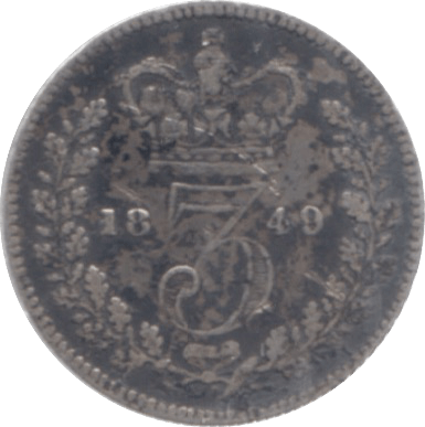 1849 MAUNDY THREEPENCE ( FAIR ) - Maundy Coins - Cambridgeshire Coins