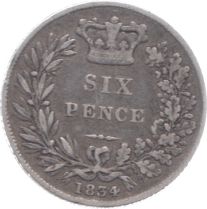 1834 SIXPENCE ( FINE ) 6 - Sixpence - Cambridgeshire Coins