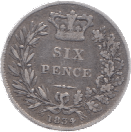 1834 SIXPENCE ( FINE ) 6 - Sixpence - Cambridgeshire Coins