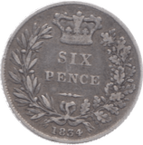 1834 SIXPENCE ( FINE ) 6 - Sixpence - Cambridgeshire Coins