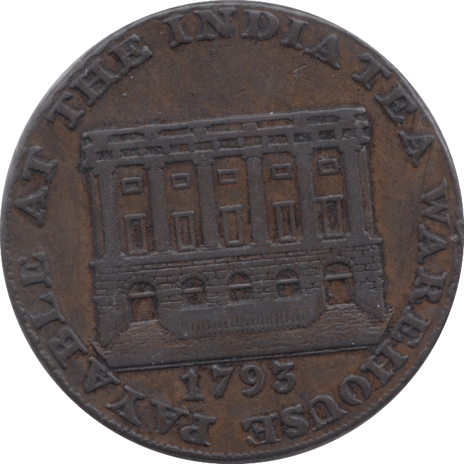 1793 HALFPENNY TOKEN WINE STREET REF A8