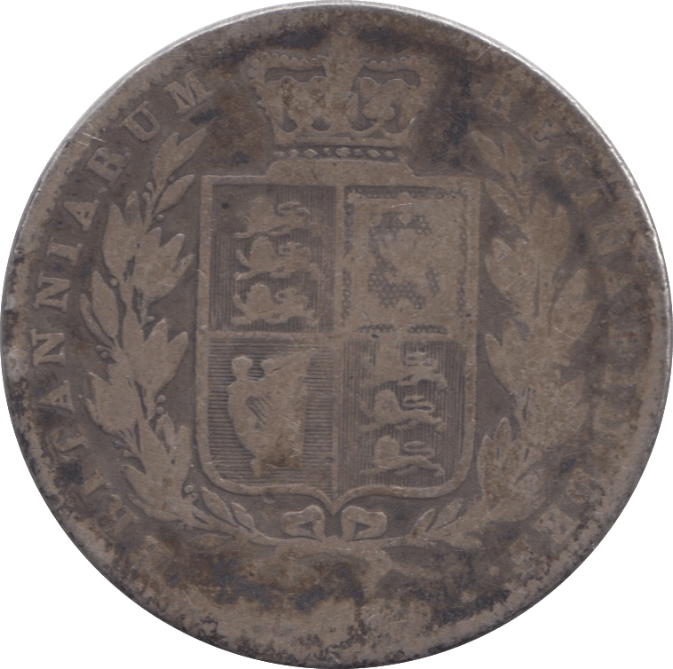 1850 HALFCROWN ( POOR ) 9 - Halfcrown - Cambridgeshire Coins