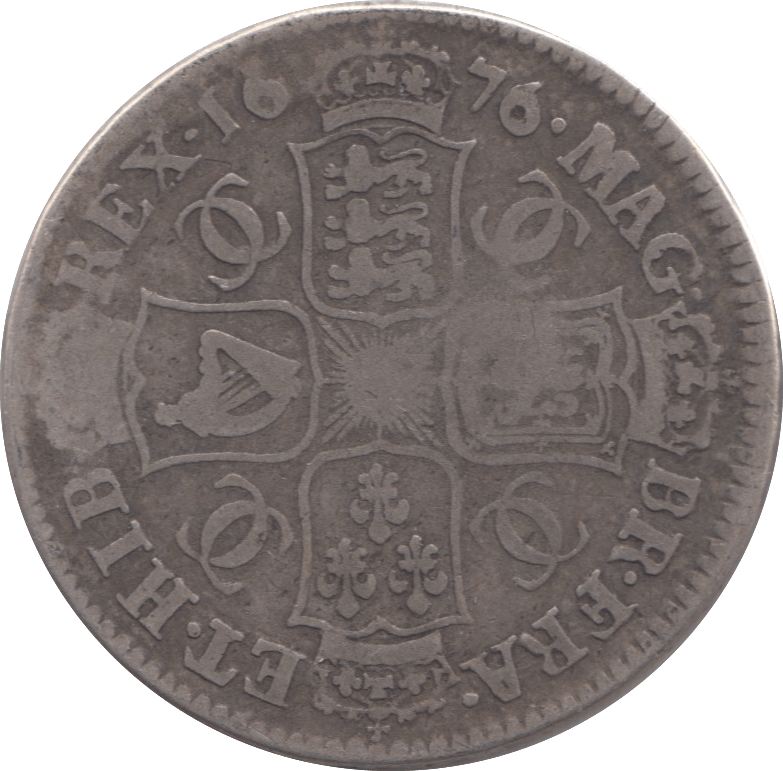 1676 HALFCROWN ( FINE ) 9