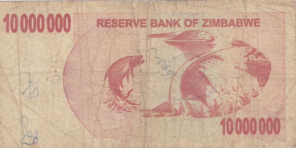 10000000 DOLLARS BANKNOTE ZIMBABWE ( REF 121 )