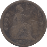 1839 FOURPENCE ( FAIR ) - Fourpence - Cambridgeshire Coins