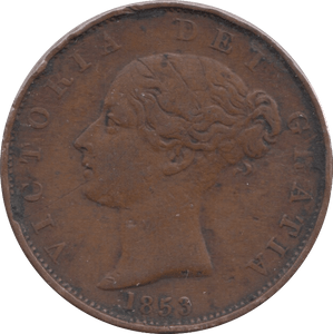 1853 HALF PENNY ( VF ) 3 - HALFPENNY - Cambridgeshire Coins