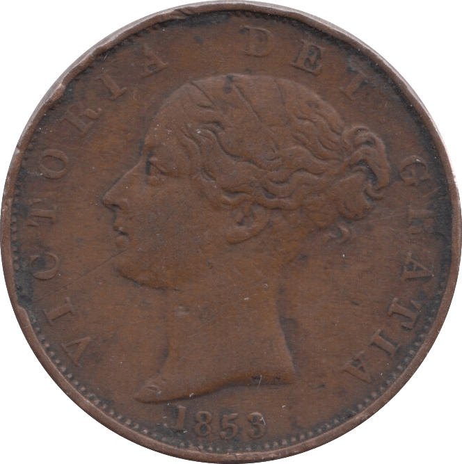 1853 HALF PENNY ( VF ) 3 - HALFPENNY - Cambridgeshire Coins