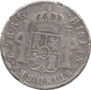 1821 SILVER MEXICO 2 ROULES