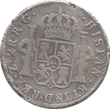1821 SILVER MEXICO 2 ROULES