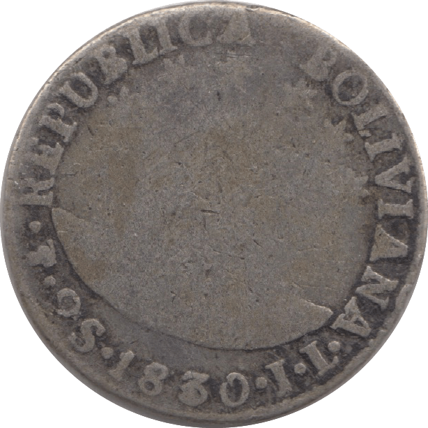 1830 BOLIVIA SILVER COIN - SILVER WORLD COINS - Cambridgeshire Coins