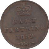 1839 ONE HALF FARTHING ( GF ) 4 - Half Farthing - Cambridgeshire Coins