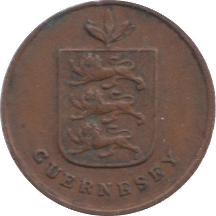 1830 GUERNSEY ONE DOUBLE - WORLD COINS - Cambridgeshire Coins