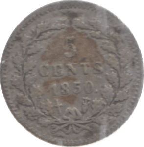 1850 5 CENTS - SILVER WORLD COINS - Cambridgeshire Coins