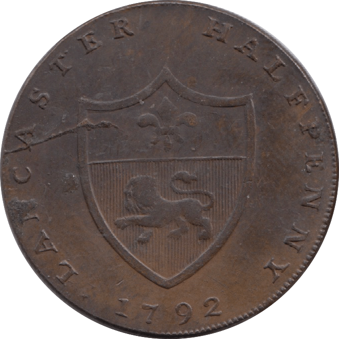 1792 John Duke Of Lancaster Halfpenny Token