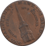 1793 Bristol India Tea Warehouse Halfpenny Token