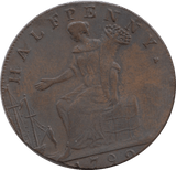 1792 LONDON & MIDDLESEX HALFPENNY TOKEN