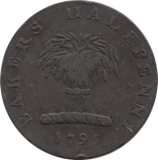 1795 Bakers Half Penny Token