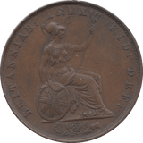 1837 HALFPENNY ( GVF ) - HALFPENNY - Cambridgeshire Coins