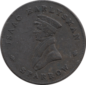1790 FARTHING TOKEN BISHOPSGATE IRONMONGER LONDON
