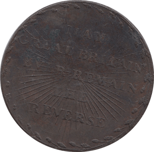 1794 A Map Of France Half Penny Token