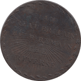 1794 A Map Of France Half Penny Token