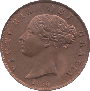 1854 HALFPENNY ( UNC ) - HALFPENNY - Cambridgeshire Coins