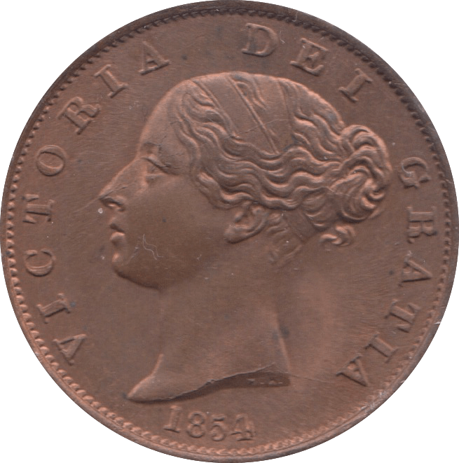 1854 HALFPENNY ( UNC ) - HALFPENNY - Cambridgeshire Coins