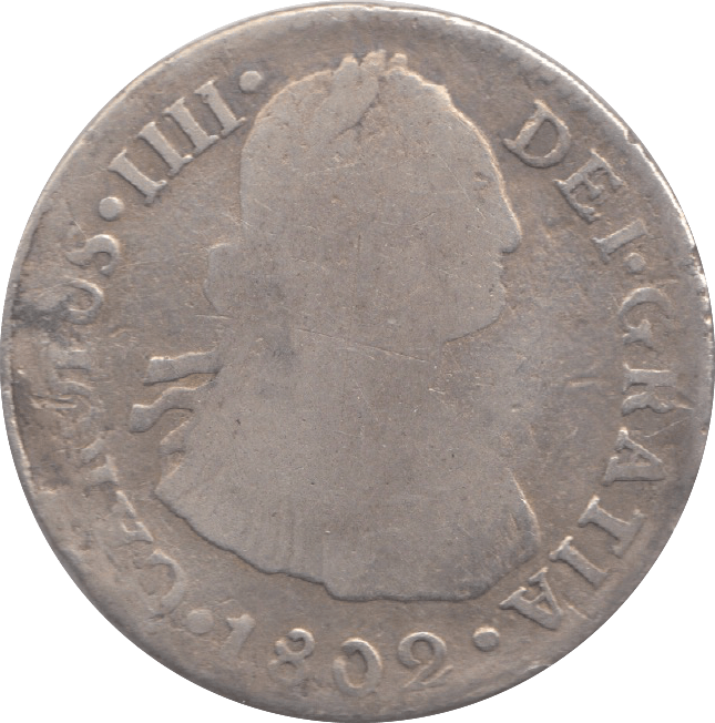 1802 SILVER MEXICO 2 ROULES