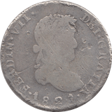 1821 SILVER MEXICO 2 ROULES