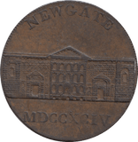 1794 Newgate Half Penny Token