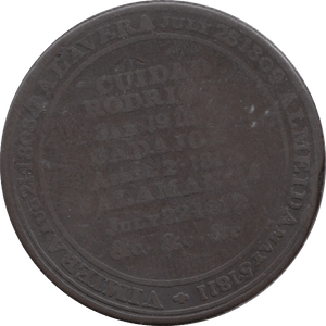 1812 Cuidad Rodrigo Halfpenny Token