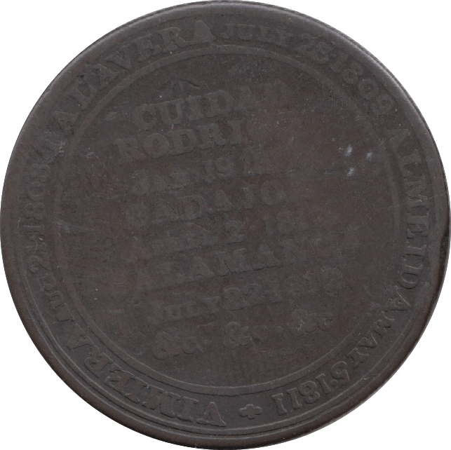 1812 Cuidad Rodrigo Halfpenny Token