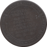 1812 Cuidad Rodrigo Halfpenny Token