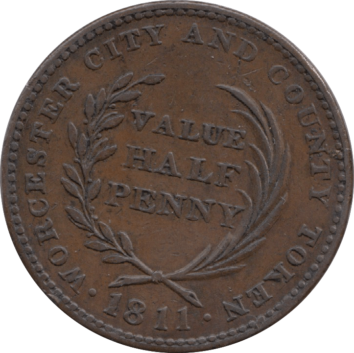 1811 Worcester Halfpenny Token