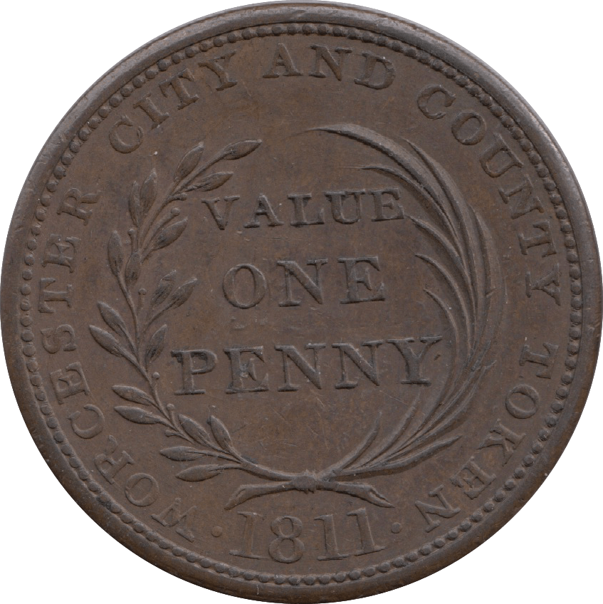1811 Worcester City and County Penny Token