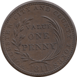 1811 Worcester City and County Penny Token