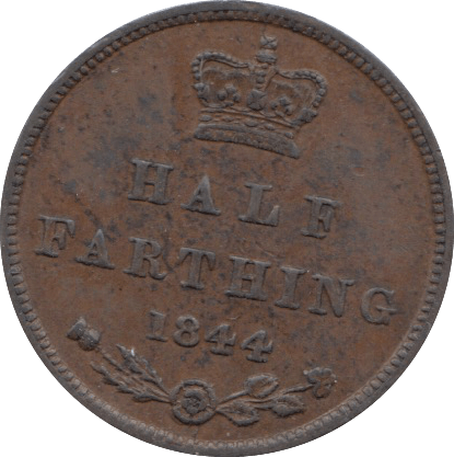 1844 HALF FARTHING ( VF ) 12 - Half Farthing - Cambridgeshire Coins