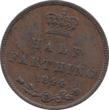 1844 HALF FARTHING ( VF ) 12 - Half Farthing - Cambridgeshire Coins